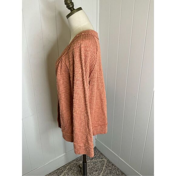 Turo by Vince Camuto Women's Size XL Blush Pink Heavy Weave Knit Cardigan Sweate - Picture 9 of 13